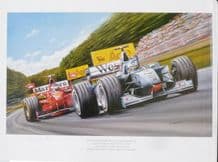 DAVID COULTHARD McLaren MP4/13 wins 1998 San Marino GP by KW DAVIES