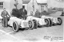Delage 15 S 8 team cars & drivers Benoist, Bourlier, Divo.RAC Grand Prix, Brooklands 1927