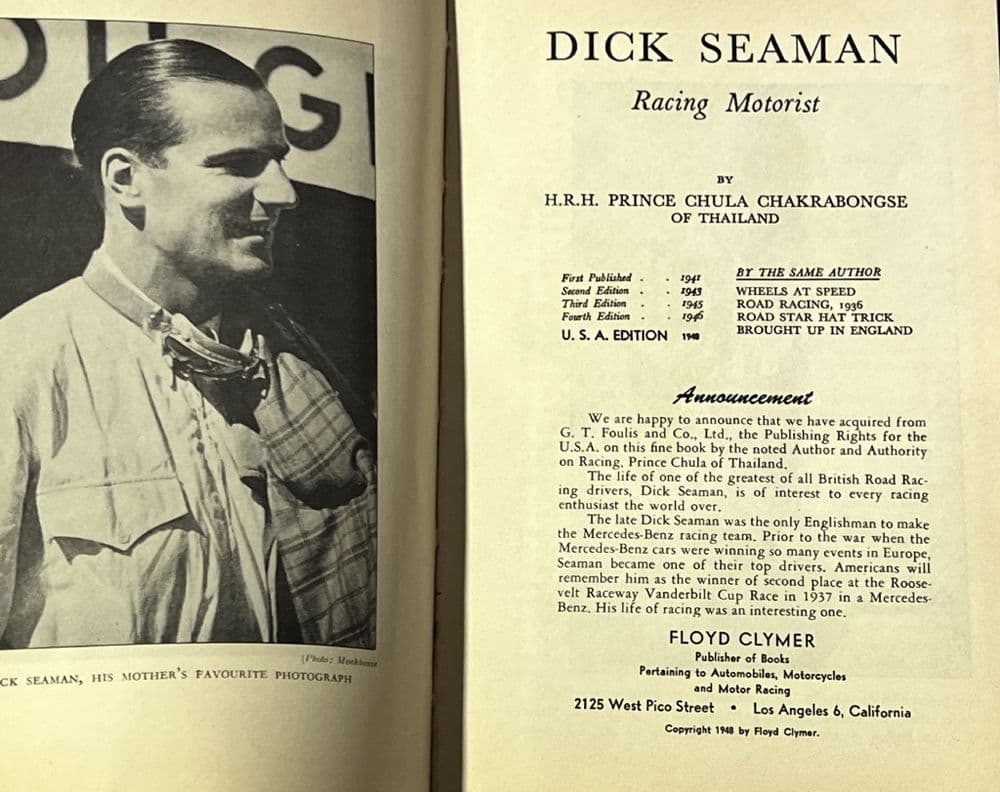 Dick Seaman - Racing Motorist Chula 1946 US Edition