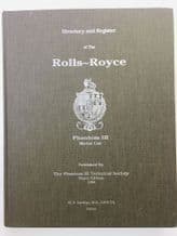 DIRECTORY AND REGISTER OF THE ROLLS-ROYCE PHANTOM III MOTOR CAR  (Stuckey 1994)