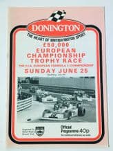 DONINGTON PARK 1978 June 25 European Formula 2 BTCC Race Programme
