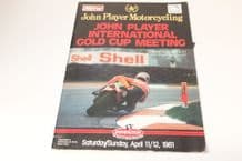 Donington Park 1981 April 11-12 Gold Cup Motorcycle Races programme