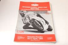 Donington Park 1983 April 16-17 Gold Cup Motorcycle Races programme