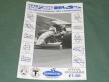 DONINGTON PARK 1992 October 11 British F3000(F2) race program