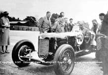 DUESENBERG Indianapolis Car.Photo .possibly Buddy Featherstonehaugh at Brooklands c.1935