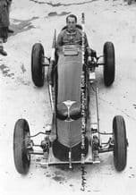 DUESENBERG Indianapolis Car.Photo. Whitney Straight at Brooklands 1934