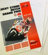 DUTCH TT Moto GP 1995 ASSEN Original programme & timing sheets