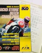 DUTCH TT Moto GP 1997 ASSEN Original programme & timing sheets