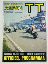 DUTCH TT Motorcycle GP 1983 ASSEN Original programme