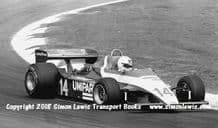 Ensign MN180. Tiff Needal. Phot.  1980 Belgian GP