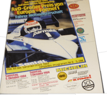EUROPEAN GP F1 Programme 1984 Nurburgring.