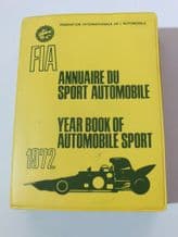 FEDERATION INTERNATIONALE D L'AUTOMOBILE YEAR BOOK OF AUTOMOBILE SPORT 1972