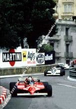 Ferrari 126C Turbo. Photo. Didier Pironi leads Piquet Monaco GP 1981
