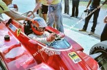 FERRARI 126C2 Gilles Villeneuve. Photo. Cockpit close up Brazil GP 1982. Front