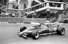 Ferrari 126C2 Turbo. Didier Pironi Monaco GP action photo