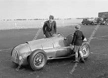 Ferrari 166 V12 Bill Dobson & Youngster in paddock. Winfield July 1951