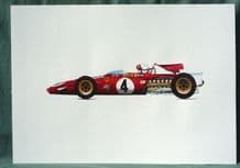 Ferrari 312B Reggazoni 1970. Acrylic