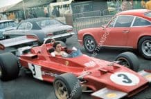 Ferrari 312B3 Jacky Ickx British GP paddock 1973 photo