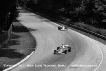 Ferrari 312T photo, Niki Lauda leads BRM P201 (Bob Evans) Italian GP 1975