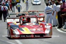 Ferrari 333SP Goosens/van der Peole/Bachelart . Photo. Le Mans 1996 pit exit.