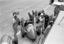 Ferrari 500 with Farina British GP 1952 pits