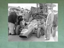 FERRARI F1 156 Willie Mairesse in Silverstone paddock 1963.Amateur 10x7"photo