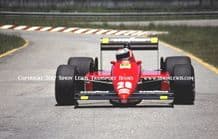 FERRARI F187/188C Turbo F1 . Photo. Gergard Berger 1988 Brazul GP