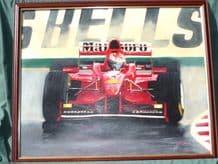 Ferrari F300 Eddie Irvine. Acrylic on Canvas board