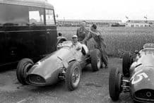 Ferrari Team 500's and Mechanics 1952 British GP paddock