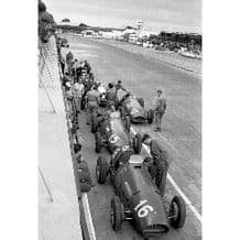 Ferrari team pits photo Silverstone 1952 - Ascari, Villoresi, Farina etc