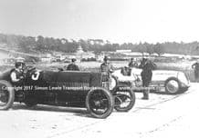 FIAT Mephispheles (Eldridge) & Leyland Thomas(Parry Thomas). Match race Brooklands 1924