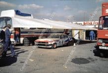 Ford Capri 3 Litre Vince Woodman's car and transporter Silverstone paddock RAC TT 1979