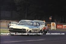 Ford Capri (Colin Vandervall) Vauxhall Firenza(Blackburn)photo Donington RAC Saloons  8July 1977