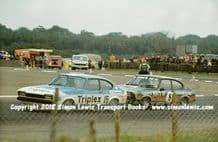 Ford Capri MkII Colin Vandervall & Stuart Graham. Photo. Silverstone RAC Saloon Cars July 1977