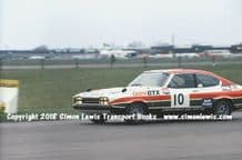 Ford Capri MkII Tom Wlakinshaw. Photo. Silverstone RAC Saloon Cars April 11 1976