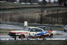 Ford Capri (Vince Woodman)Triumph Dolomite (John Fitzpatrick)  Oulton RAC Saloons  28 Mar 1978