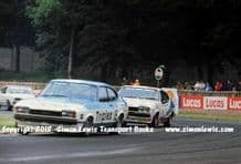 Ford Capris (Colin Vandervall & Vinc e Woodman) Donington RAC Saloons (BTCC) 8 July 1977