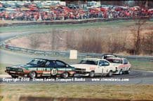Ford Capris (Graham 2nd Craft 3rd Allam 4th). Photo. Oulton RAC Saloons (BTCC) 28 Mar 78