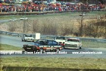 Ford Capris ( Graham & Allam) Dolomites (Lovett & Dron). Photo.  Oulton RAC Saloons (BTCC) 28 Mar 78
