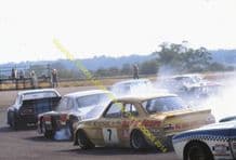 FORD ESCORT, CAPRI, BABY BERTHA & other Super Saloon Silverstone 1976 5x7" photo