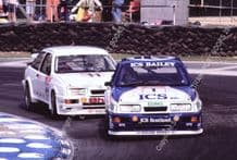 Ford Sierra RS500 Cosworth Andy Rouse leads Robb Gravett Brands BTCC 1990