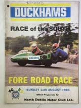 FORE (Ire) 1985 Aug 11 Motorcycle Road Race Programme "RACE OF THE SOUTH"