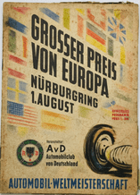 GERMAN (EUROPA) GP 1954 F1  NURBURGRING Original race program