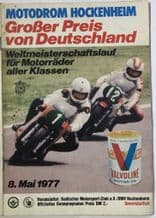 GERMAN GP 1977 May 8 HOCKENHEIM Race programme