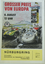 GERMAN GP F1 1961 Nurburgring  race program