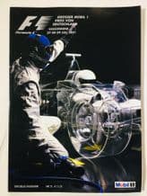 GERMAN GP F1 2001 race  programme