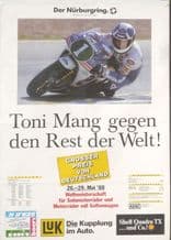 GERMAN MOTORCYCLE GP 1988 NURBURGRING . Poster 33x 23" ( 804 x 600mm)