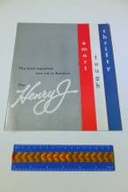 HENRY J KAISER 1950 original brochure. Concertina/fold-out style. Colour.
