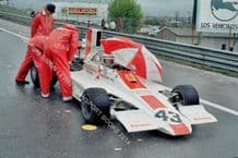 Hill Lola T370 Guy Edwards. Spanish GP grid 1974