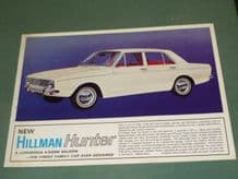 Hillman Hunter sales brochure(1960s) "A Luxurious 4-Door Saloon" (1960s)